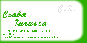csaba kurusta business card